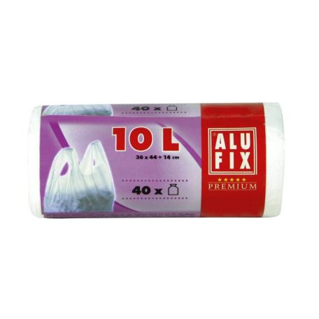 ALUFIX Szemeteszsák, köthető füllel, 10 l, 40 db, ALUFIX