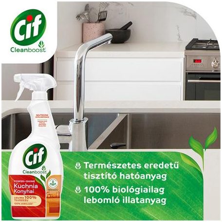 CIF Konyhai zsíroldó spray, 750 ml, CIF "Cleanboost"