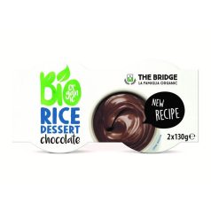   THE BRIDGE Növényi desszert, bio, 2x130 g, THE BRIDGE, rizs, csokis