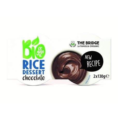 THE BRIDGE Növényi desszert, bio, 2x130 g, THE BRIDGE, rizs, csokis
