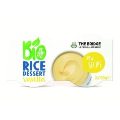   THE BRIDGE Növényi desszert, bio, 2x130 g, THE BRIDGE, rizs, vanília
