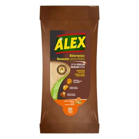 ALEX Nedves törlőkendő bútorokhoz, ALEX, 30 db