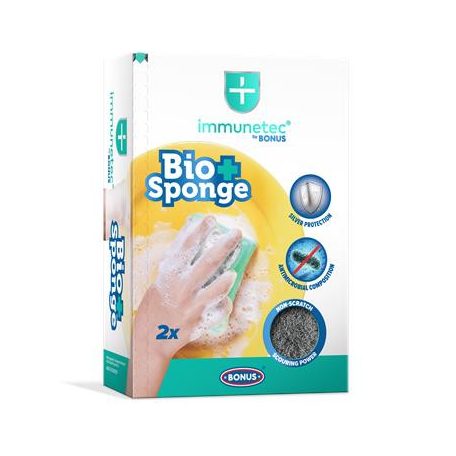 BONUS Mosogatószivacs, 2 db, BONUS "Bioactive Sponge Immunetec"