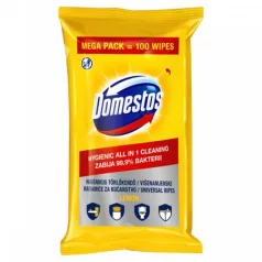   DOMESTOS Nedves törlőkendő, 100 db, DOMESTOS "XXL citrus"