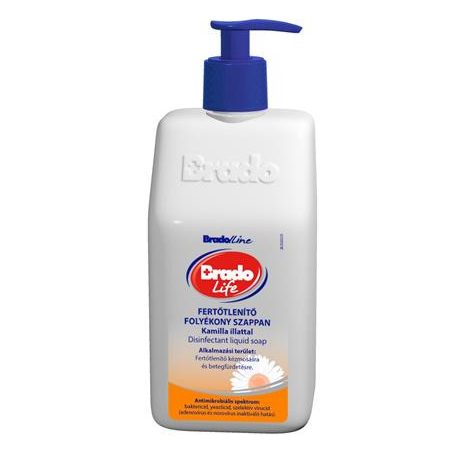 BRADO Folyékony szappan, fertőtlenítő, 0,35 l, BRADOLIFE, kamilla