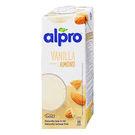 ALPRO Növényi ital, dobozos, 1 l, ALPRO, vanília-mandula