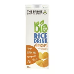   THE BRIDGE Növényi ital, bio, dobozos, 1 l, THE BRIDGE, rizs, mandulás