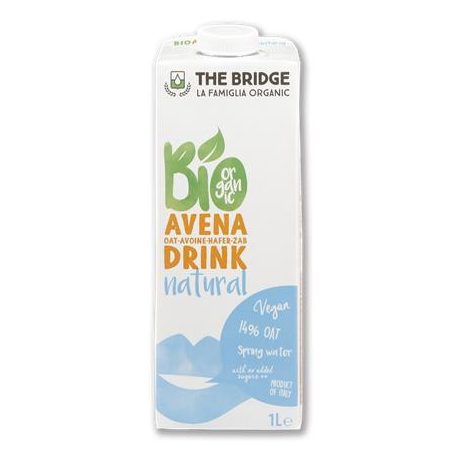 THE BRIDGE Növényi ital, bio, dobozos, 1 l, THE BRIDGE, zab