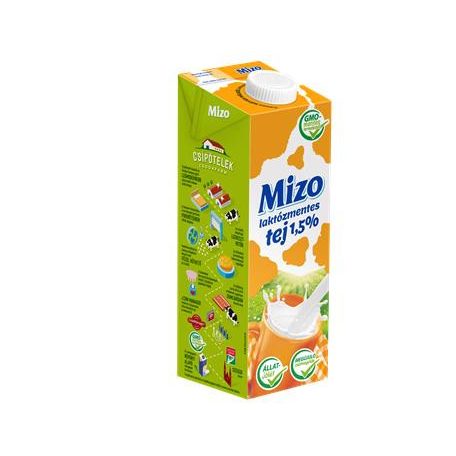 MIZO Tartós tej, dobozos, laktózmentes, 1 l, MIZO