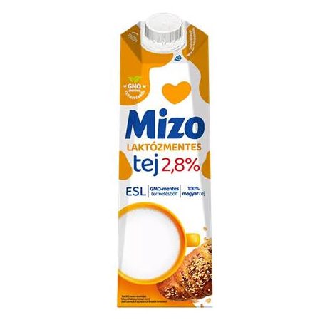 MIZO Tartós tej, dobozos, A2, laktózmentes, 2,8%, 1 l, MIZO