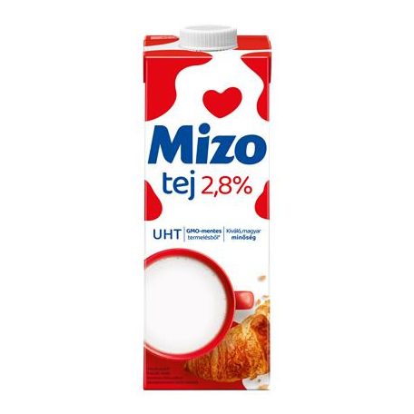 MIZO Tartós tej, visszazárható dobozban, 2,8%, 1 l, MIZO