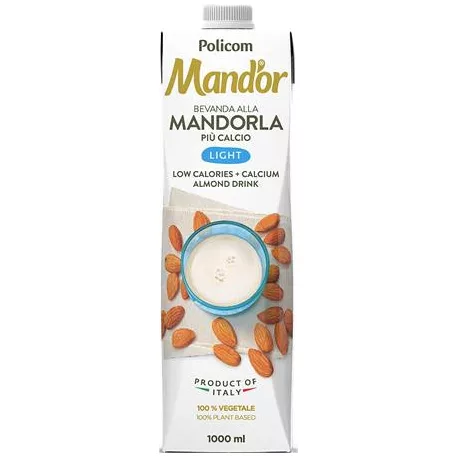 MAND'OR Növényi ital, dobozos, 1 l, MAND'OR "Prémium", light mandula kálciummal