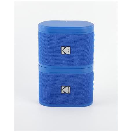 KODAK Hangszóró, hordozható, 5W, 2 db, KODAK "Soundbrix", kék