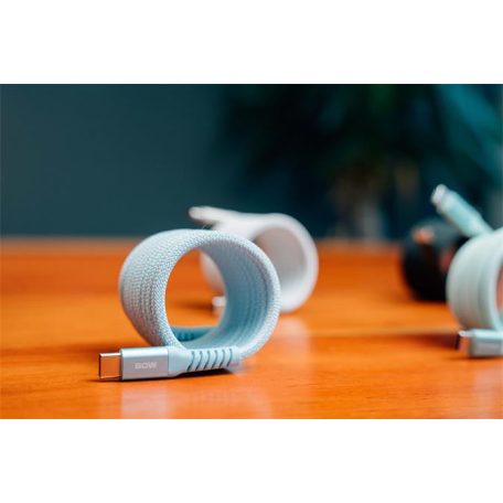 VERBATIM USB kábel, USB-C - USB-C, 1,2 m, 60W, mágneses, VERBATIM, kék