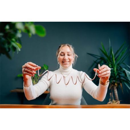 VERBATIM USB kábel, USB-C - USB-C, 1,2 m, 60W, mágneses, VERBATIM, rózsaszín