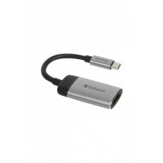   VERBATIM Adapter, USB-C/HDMI, 4K, VERBATIM, alumínium-fekete