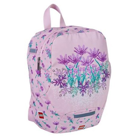 LEGO Hátizsák, ovis, LEGO "Flowers", rózsaszín-mintás