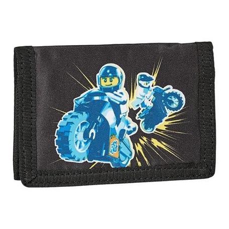 LEGO Pénztárca, tépőzáras, LEGO "City Race", fekete-mintás