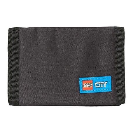 LEGO Pénztárca, tépőzáras, LEGO "City Race", fekete-mintás