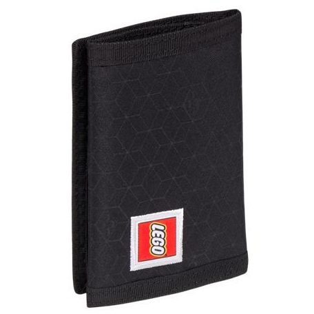 LEGO Pénztárca, tépőzáras, LEGO "Bricks", fekete-mintás