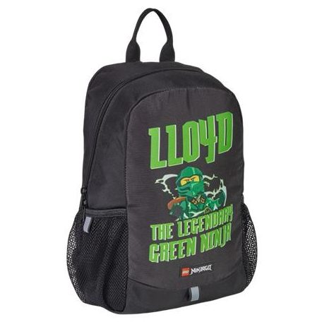 LEGO Hátizsák, közepes, LEGO "Ninjago Lloyd", fekete-mintás