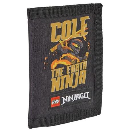 LEGO Pénztárca, tépőzáras, LEGO "Ninjago Cole", fekete-mintás