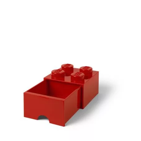 LEGO Tárolódoboz, fiókos, LEGO "Brick", piros