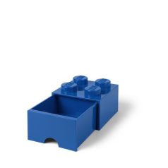 LEGO Tárolódoboz, fiókos, LEGO "Brick", kék