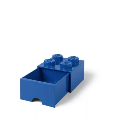 LEGO Tárolódoboz, fiókos, LEGO "Brick", kék
