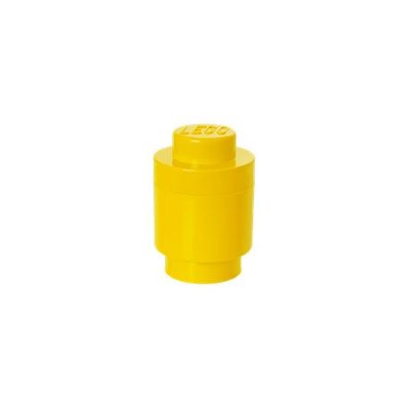 LEGO Tárolódoboz, henger, LEGO, sárga