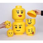 LEGO Tárolódoboz, fej, kicsi, LEGO, Silly