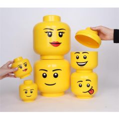 LEGO Tárolódoboz, fej, kicsi, LEGO, Silly