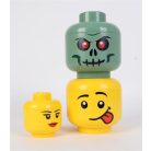 LEGO Tárolódoboz, fej, kicsi, LEGO, Silly