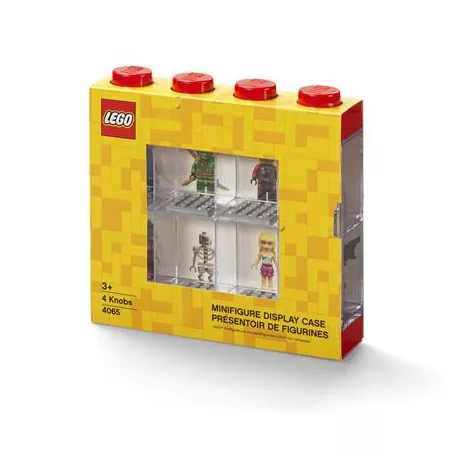 LEGO Gyűjtődoboz, minifiguráknak, 8 rekesz, LEGO, piros