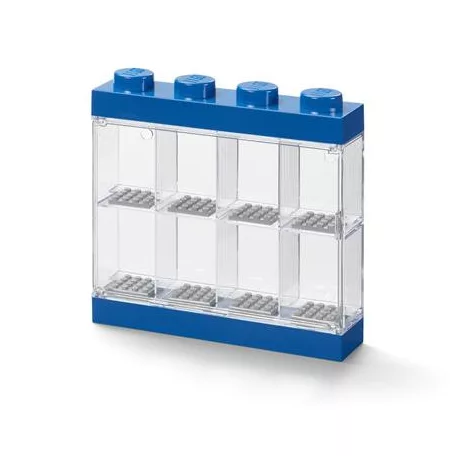 LEGO Gyűjtődoboz, minifiguráknak, 8 rekesz, LEGO, kék