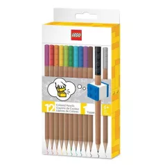 LEGO Színes ceruza készlet, LEGO, 12 különböző szín