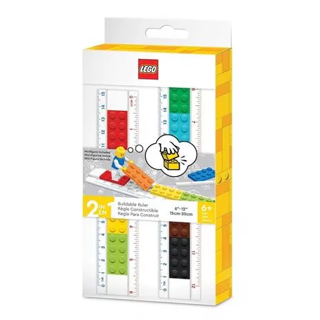 LEGO Vonalzókészlet, 2 darabos, mini figurával, LEGO