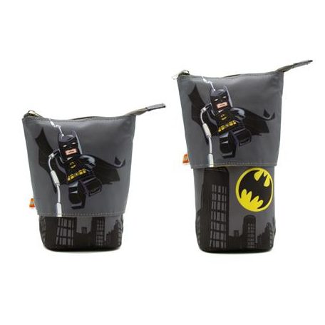LEGO Tolltartó, cipzáras, pop-up, LEGO "Super Heroes Batman", szürke-mintás