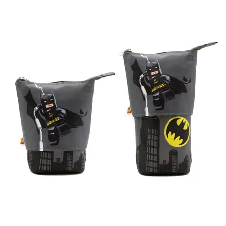 LEGO Tolltartó, cipzáras, pop-up, LEGO "Super Heroes Batman", szürke-mintás