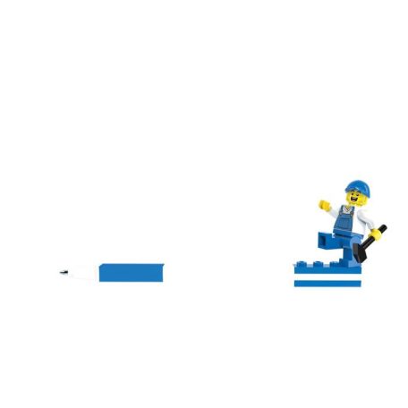 LEGO Zseléstoll, 0,7 mm, kupakos, mini figurával, LEGO, kék
