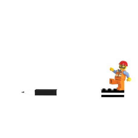 LEGO Zseléstoll, 0,7 mm, kupakos, mini figurával, LEGO, fekete