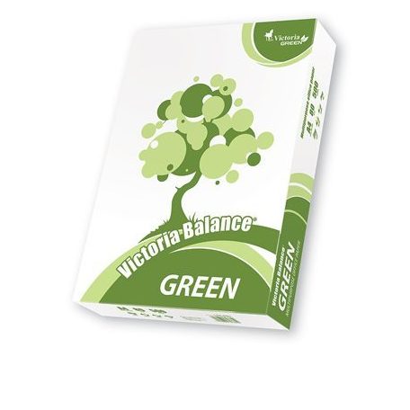 VICTORIA PAPER Másolópapír, újrahasznosított, A4, 80 g, VICTORIA PAPER "Balance Green"