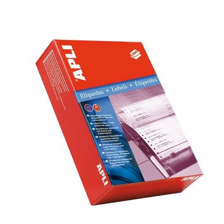 APLI Etikett, mátrixnyomtatókhoz, 2 pályás, 88,9x36 mm, APLI, 8000 etikett/csomag