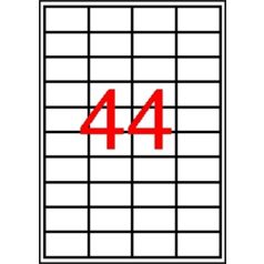  APLI Etikett, 48,5x25,4 mm, poliészter, kerekített sarkú, APLI, átlátszó, 440 etikett/csomag
