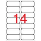 APLI Etikett, 99,1x38,1 mm, poliészter, kerekített sarkú, APLI, átlátszó, 140 etikett/csomag