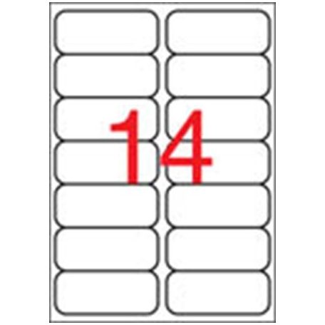 APLI Etikett, 99,1x38,1 mm, poliészter, kerekített sarkú, APLI, átlátszó, 140 etikett/csomag