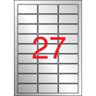 APLI Etikett, 63,5x29,6 mm, poliészter, időjárásálló, kerekített sarkú, APLI, ezüst, 540 etikett/csomag