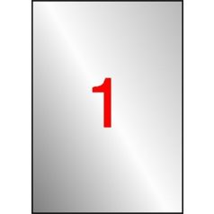   APLI Etikett, 210x297 mm, poliészter, időjárásálló, APLI, ezüst, 20 etikett/csomag