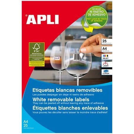 APLI Etikett, univerzális, 17,8x10 mm, eltávolítható, kerekített sarkú, APLI, 6750 etikett/csomag