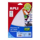 APLI Etikett, 45x8 mm, eltávolítható, ékszerekhez, A5 hordozón, APLI, 765 etikett/csomag